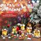 Set Led Lighted Mini Xmas Village Houses Winter Village Accessories Holiday Village Collection Kit for Christmas Village Desktop Table Decoration